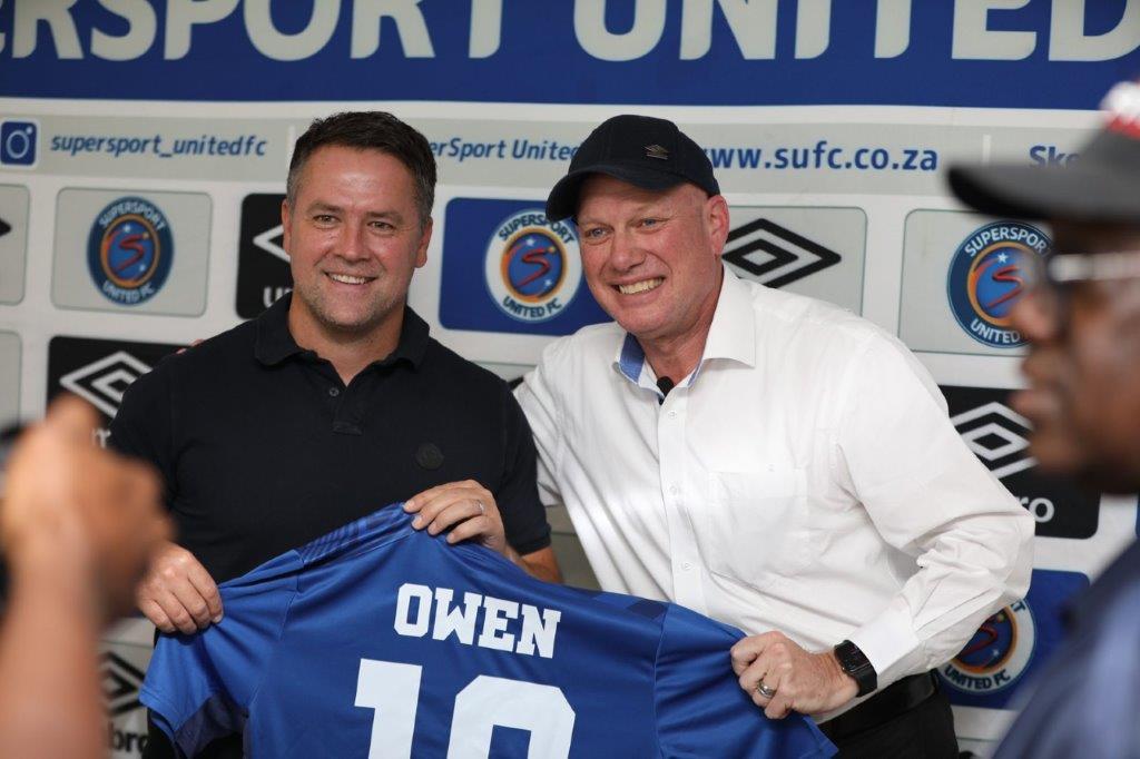 English Legend Michael Owen visits SuperSport United Training Headquarters